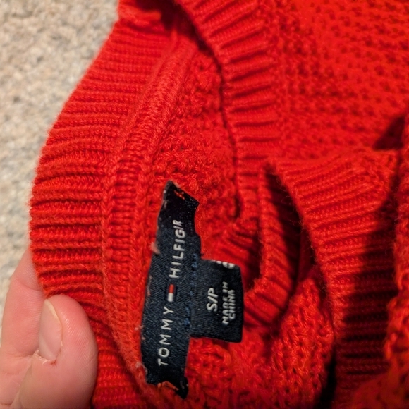Tommy Hilfiger Red Crew Neck Sweater - Picture 2 of 2